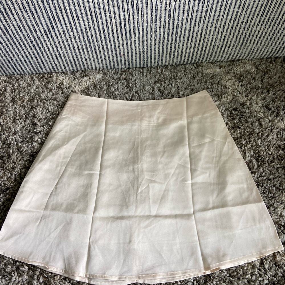 Faux silk Cream Skirt